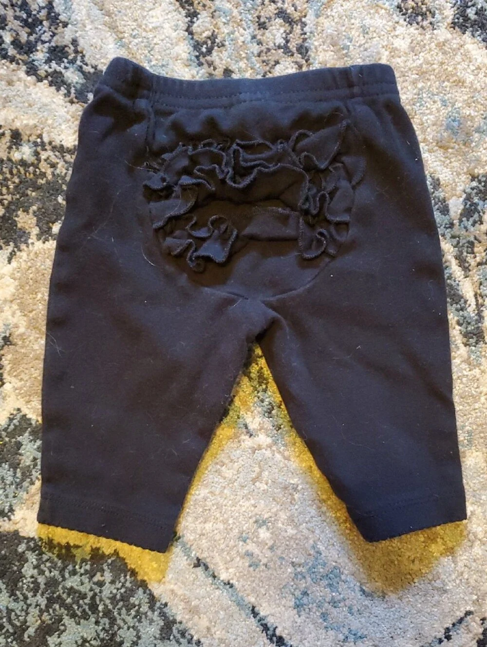 Girls Navy, Black and White Cotton Blend Leggings - 5-Pack